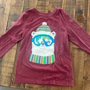 Polar Bear Red Long Sleeve 4T